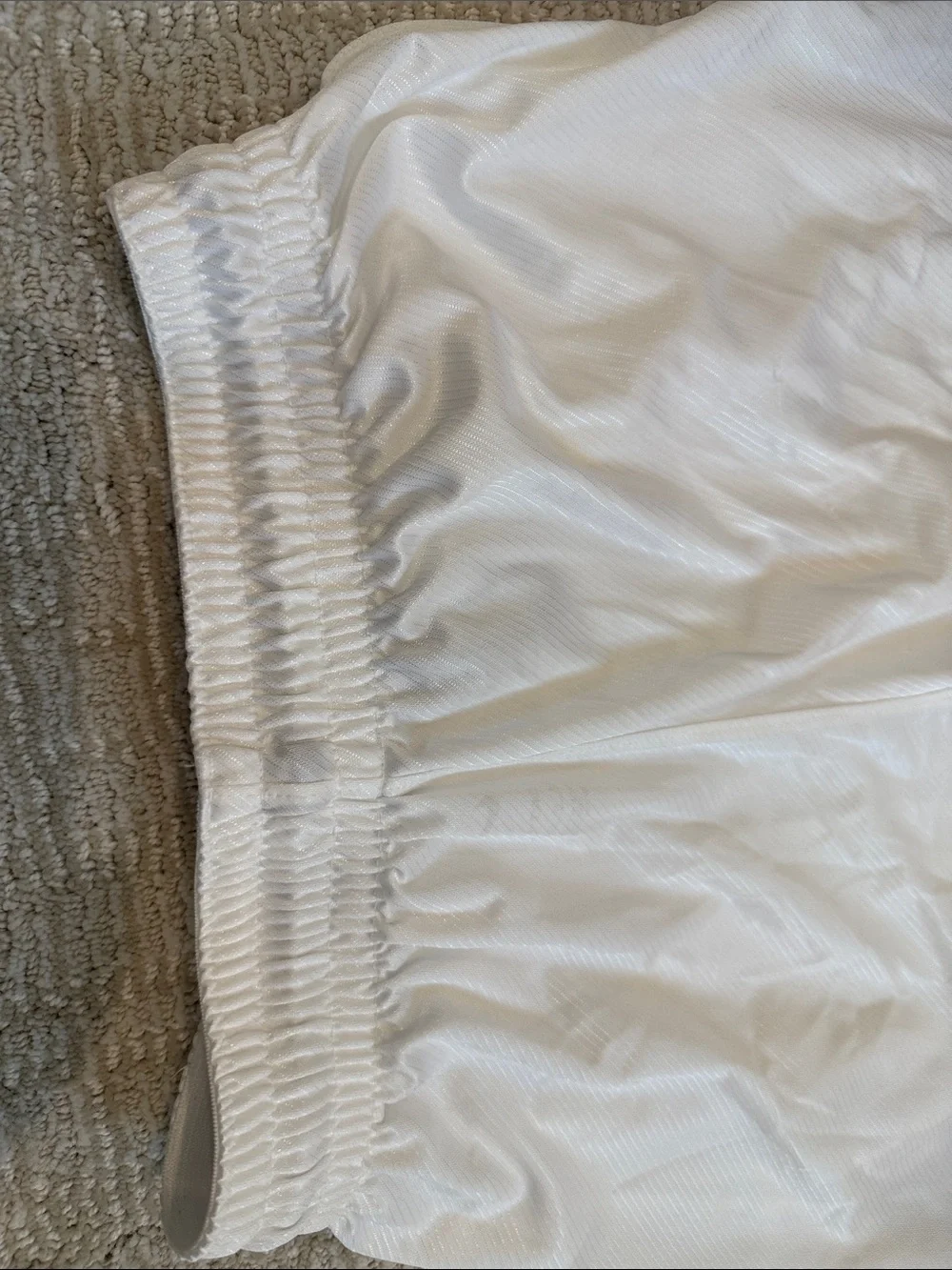 Nike Men’s White Athletic Shorts with Black Accents